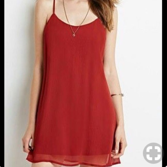 red strappy summer dress
